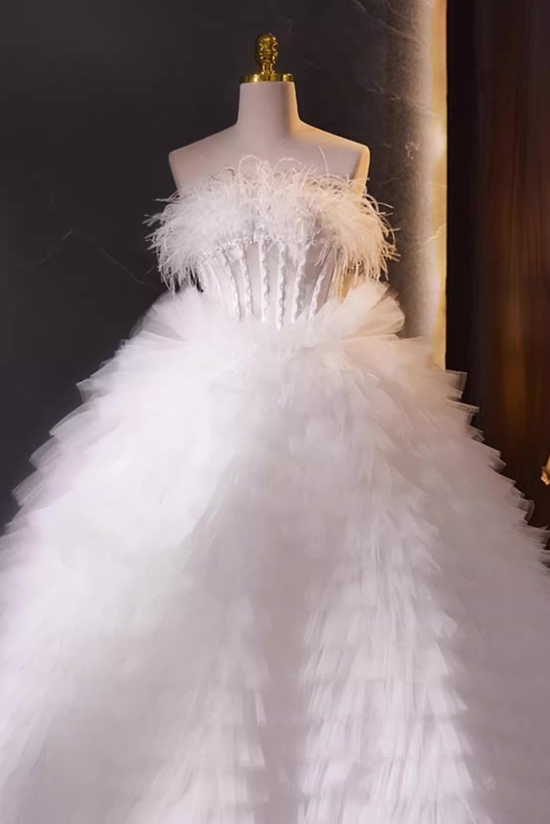 White Tulle Ball Gown
