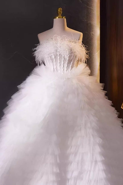 White Tulle Ball Gown